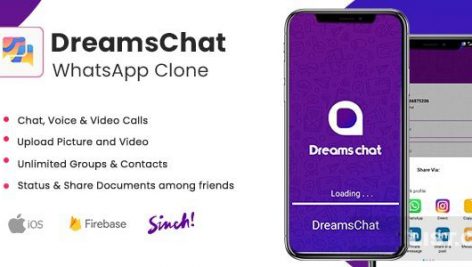 پروژه DreamsChat | سورس کد مشابه WhatsApp با تماس صوتی و تصویری