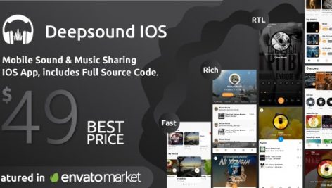 پروژه DeepSound | سورس کد اپلیکیشن به اشتراک گذاری صوت و موسیقی در IOS