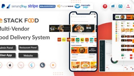 پروژه StackFood | سورس کد رستوران آنلاین با پنل مدیر و پیک در Android-Ios-Web