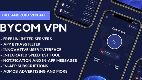 پروژه Bycom VPN | اپلیکیشن دور زدن تحریم با قابلیت درآمدزایی از تبلیغات